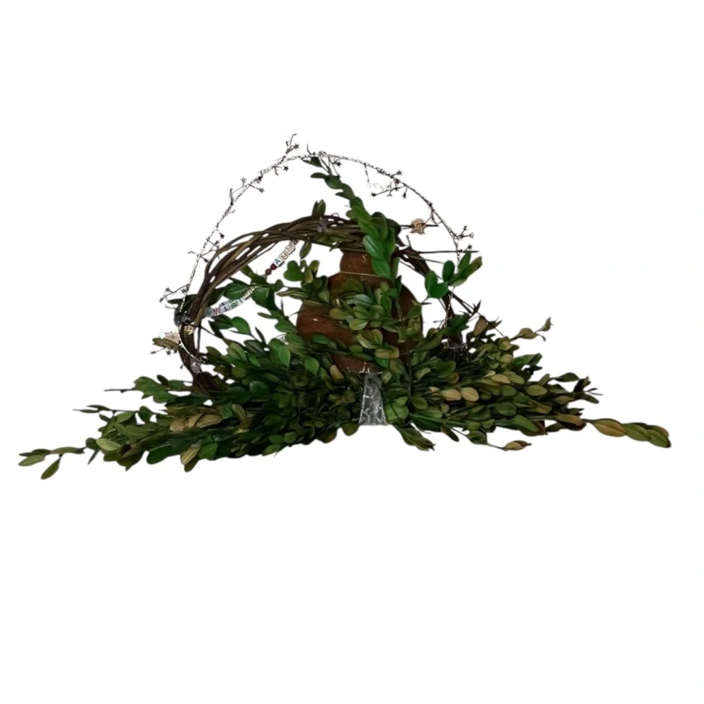 Charming Snowman Wreath with Green and Silver Details